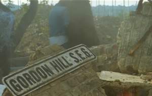 Gordon Hill is reduced to a pile of rubble, Maddy and Jonathan are walking off in the background