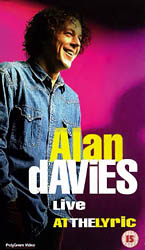 Alan Davies Live at the Lyric video front cover