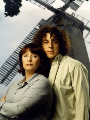 Maddy and Jonathan outside the windmill - publicity shot 2